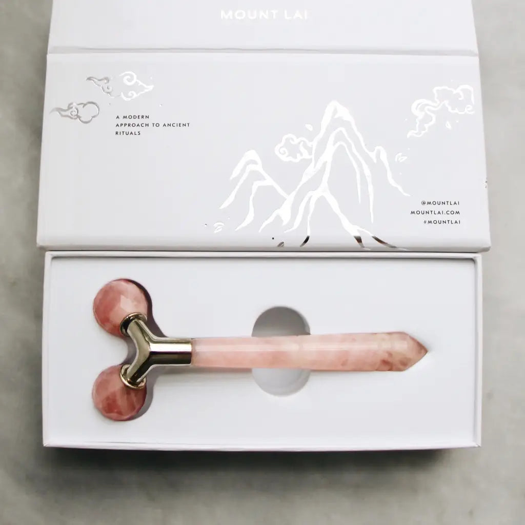 Rose quartz Tension Melting Massager for Face & Neck-Skincare Tool-MOUNT LAI-The-Skincare-district